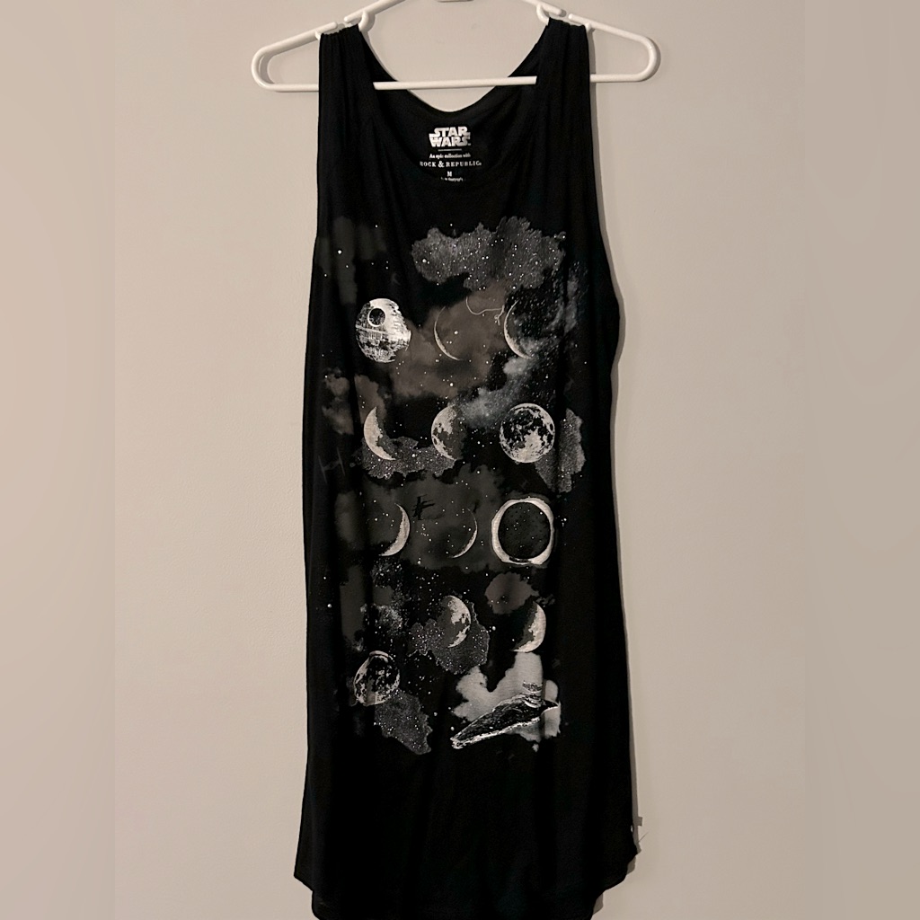 Star Wars Black Death Star Tunic Dress Size M